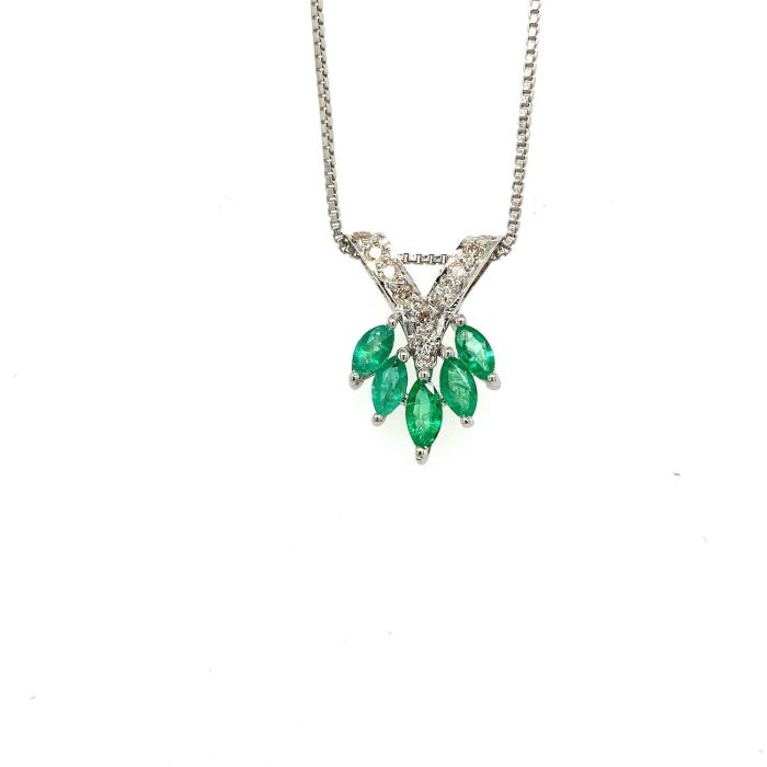 Emerald Pendant  in 925 Sterling Silver | Save 33% - Rajasthan Living 5