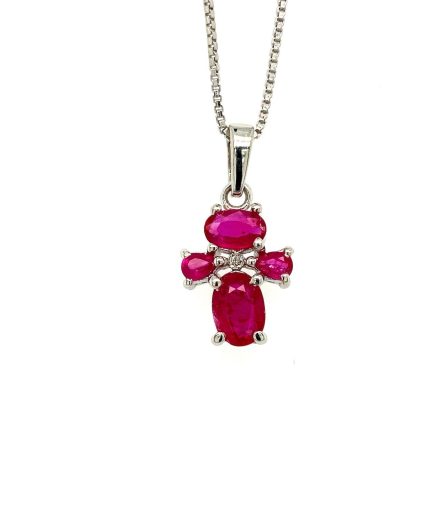 Ruby Pendant in 925 Sterling Silver | Save 33% - Rajasthan Living