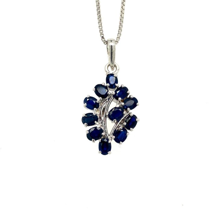 Sapphire Pendant in 925 Sterling Silver | Save 33% - Rajasthan Living 5