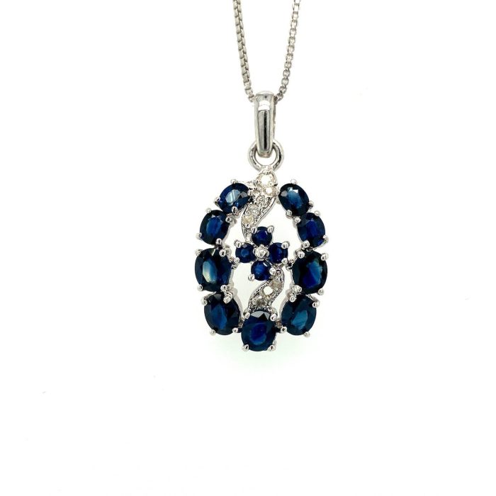 Sapphire Pendant in 925 Sterling Silver | Save 33% - Rajasthan Living 5