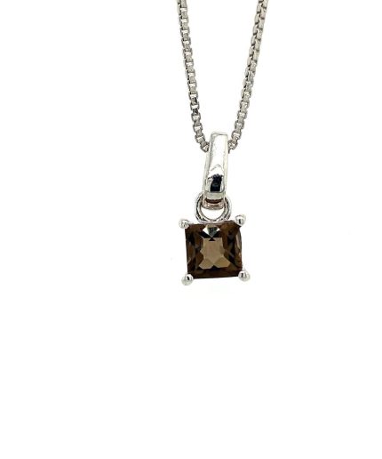 Smoky Topaz Pendant in 925 Sterling Silver | Save 33% - Rajasthan Living 5