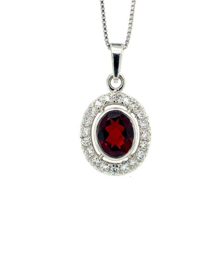 Garnet Pendant in 925 Sterling Silver | Save 33% - Rajasthan Living