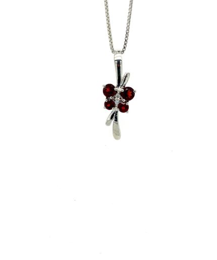 Garnet Pendant in 925 Sterling Silver | Save 33% - Rajasthan Living