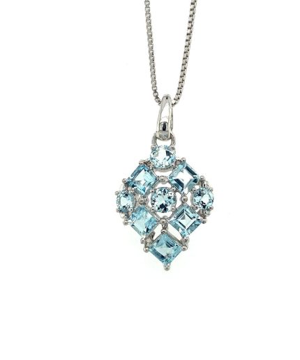 Aquamarine Pendant in 925 Sterling Silver | Save 33% - Rajasthan Living