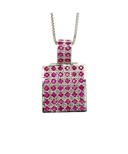 Ruby Pendant in 925 Sterling Silver | Save 33% - Rajasthan Living