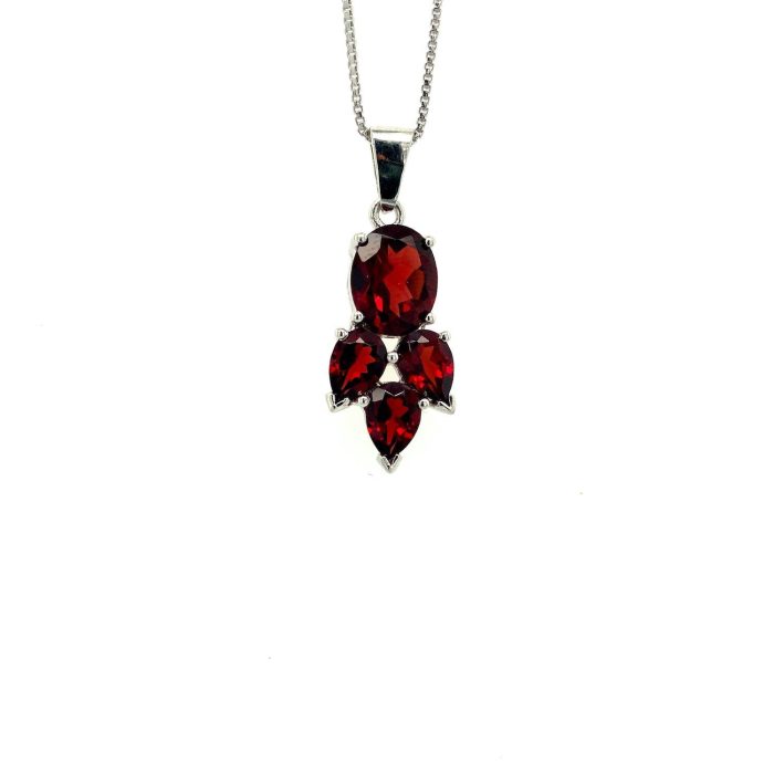 Garnet Pendant in 925 Sterling Silver | Save 33% - Rajasthan Living 5