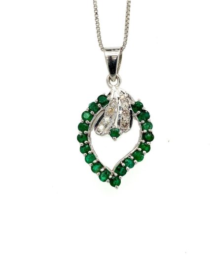 Emerald Pendant  in 925 Sterling Silver | Save 33% - Rajasthan Living