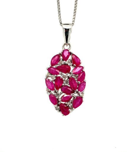 Ruby Pendant in 925 Sterling Silver | Save 33% - Rajasthan Living