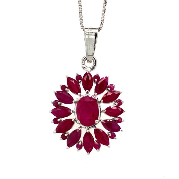 Ruby Pendant in 925 Sterling Silver | Save 33% - Rajasthan Living 5