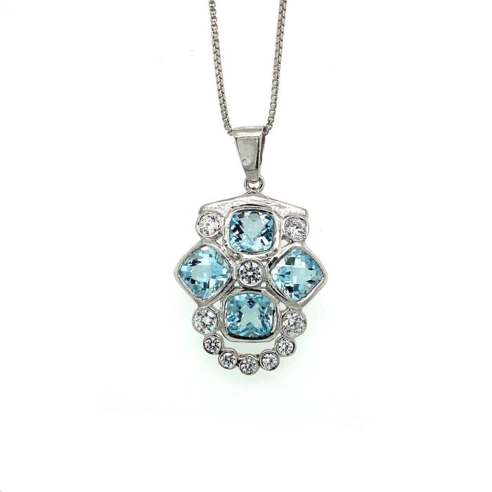 Aquamarine Pendant in 925 Sterling Silver | Save 33% - Rajasthan Living 5