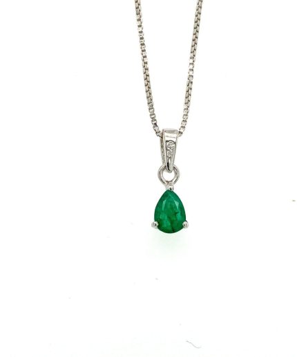 Emerald Pendant  in 925 Sterling Silver | Save 33% - Rajasthan Living