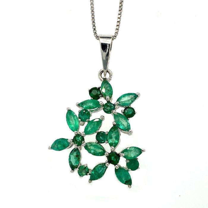 Emerald Pendant  in 925 Sterling Silver | Save 33% - Rajasthan Living 5