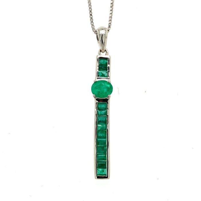 Emerald Pendant  in 925 Sterling Silver | Save 33% - Rajasthan Living 5