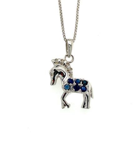 Sapphire Pendant in 925 Sterling Silver | Save 33% - Rajasthan Living