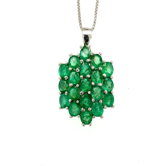 Emerald Pendant  in 925 Sterling Silver | Save 33% - Rajasthan Living 5