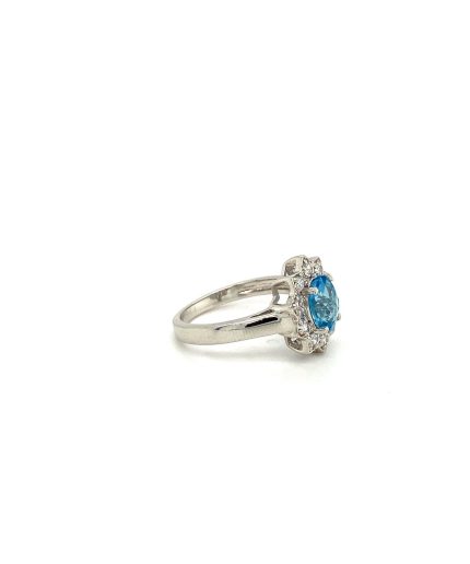 Blue Topaz Ring in 925 Sterling Silver | Save 33% - Rajasthan Living 3