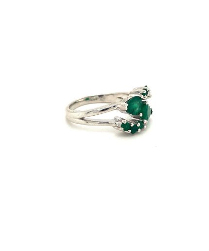 Emerald Ring in 925 Sterling Silver | Save 33% - Rajasthan Living 3