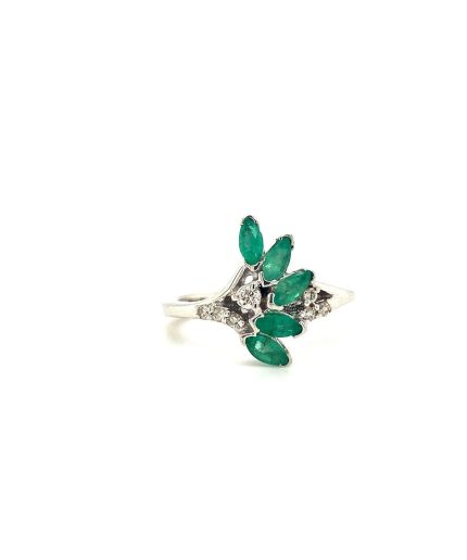 Emerald Ring in 925 Sterling Silver | Save 33% - Rajasthan Living