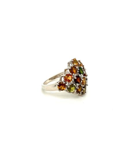 Multi Tourmaline Ring in 925 Sterling Silver | Save 33% - Rajasthan Living 3