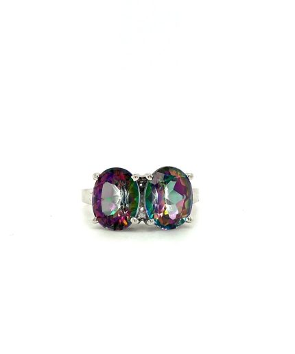 Mystic Topaz Ring in 925 Sterling Silver | Save 33% - Rajasthan Living