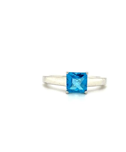 Blue Topaz Ring in 925 Sterling Silver | Save 33% - Rajasthan Living 5