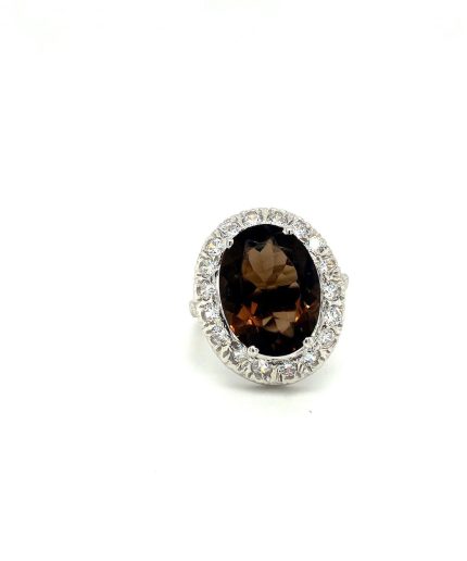 Smoky Topaz Ring in 925 Sterling Silver | Save 33% - Rajasthan Living