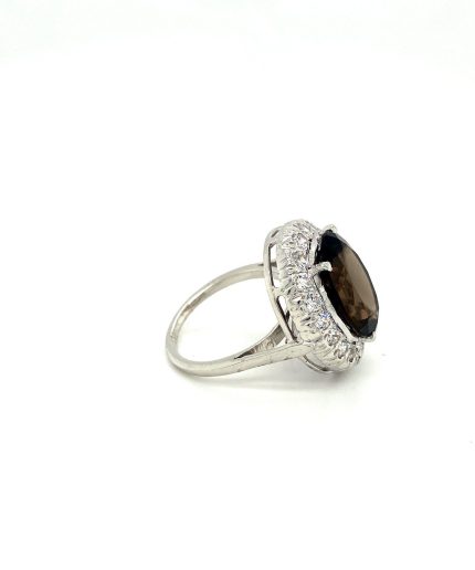 Smoky Topaz Ring in 925 Sterling Silver | Save 33% - Rajasthan Living 3