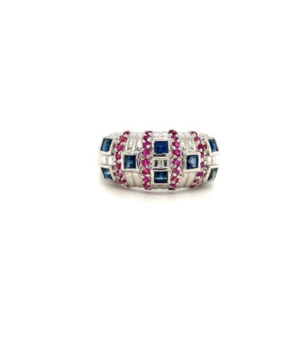 Multi Colour Stones Ring in 925 Sterling Silver | Save 33% - Rajasthan Living