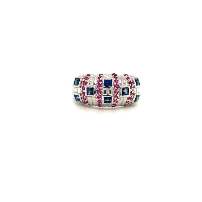 Multi Colour Stones Ring in 925 Sterling Silver | Save 33% - Rajasthan Living 5