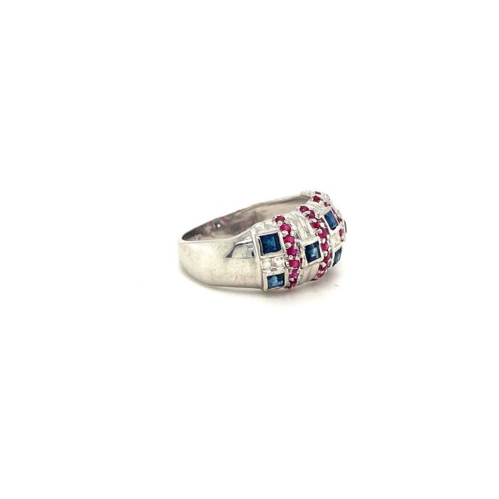 Multi Colour Stones Ring in 925 Sterling Silver | Save 33% - Rajasthan Living 6