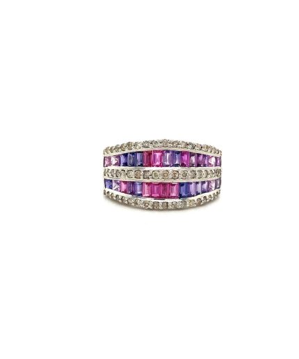 Purple Sapphire Ring in 925 Sterling Silver | Save 33% - Rajasthan Living