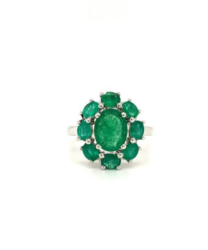 Emerald Ring in 925 Sterling Silver | Save 33% - Rajasthan Living