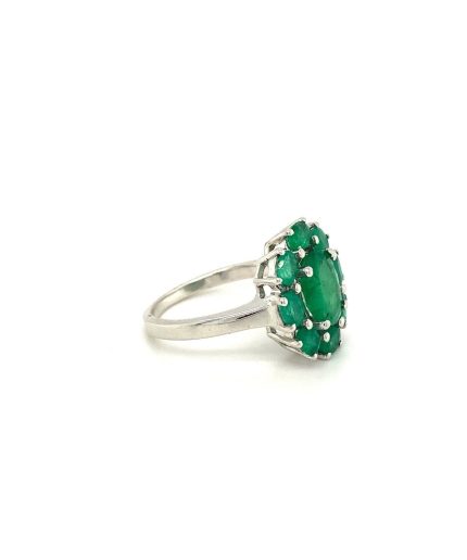 Emerald Ring in 925 Sterling Silver | Save 33% - Rajasthan Living 3