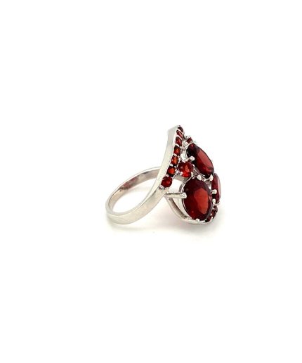 Garnet Ring in 925 Sterling Silver | Save 33% - Rajasthan Living 3