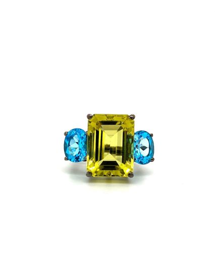 Lemon Topaz Ring in 925 Sterling Silver | Save 33% - Rajasthan Living