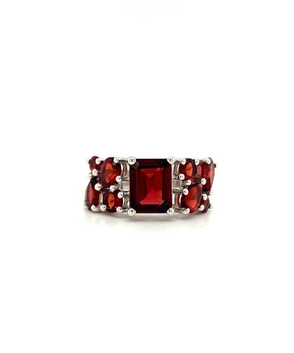 Garnet Ring in 925 Sterling Silver | Save 33% - Rajasthan Living