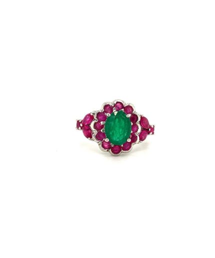 Multi Colour Stones Ring in 925 Sterling Silver | Save 33% - Rajasthan Living