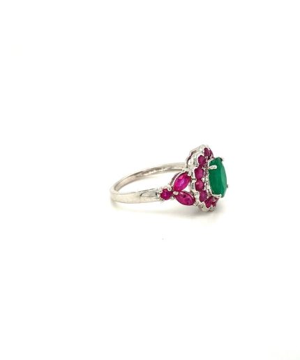 Multi Colour Stones Ring in 925 Sterling Silver | Save 33% - Rajasthan Living 3