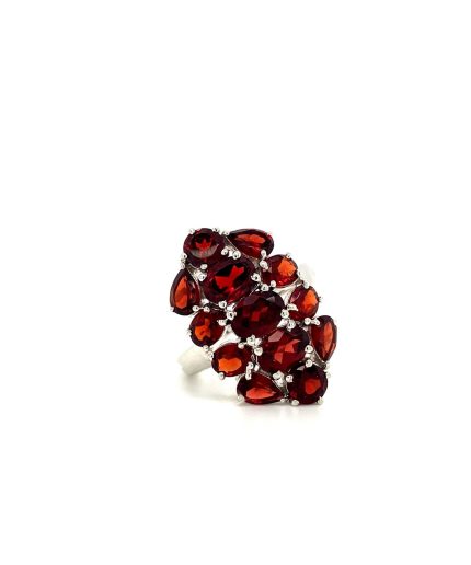 Garnet Ring in 925 Sterling Silver | Save 33% - Rajasthan Living