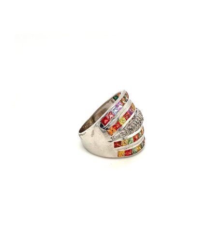 Multi Sapphire Ring in 925 Sterling Silver | Save 33% - Rajasthan Living 3