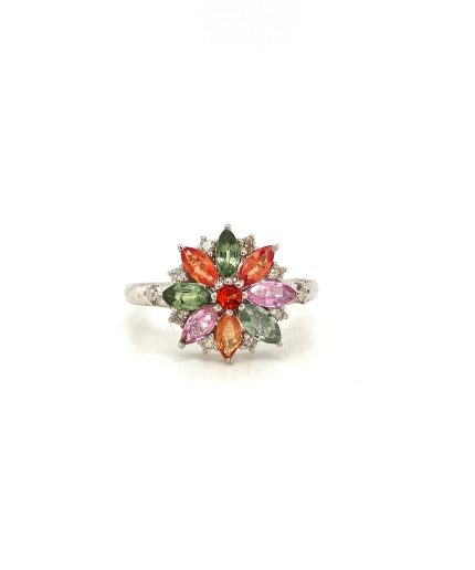 Multi Sapphire Ring in 925 Sterling Silver | Save 33% - Rajasthan Living