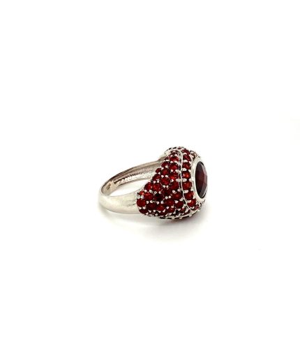 Garnet Ring in 925 Sterling Silver | Save 33% - Rajasthan Living 3