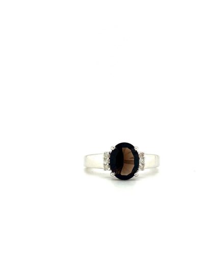 Smoky Topaz Ring in 925 Sterling Silver | Save 33% - Rajasthan Living