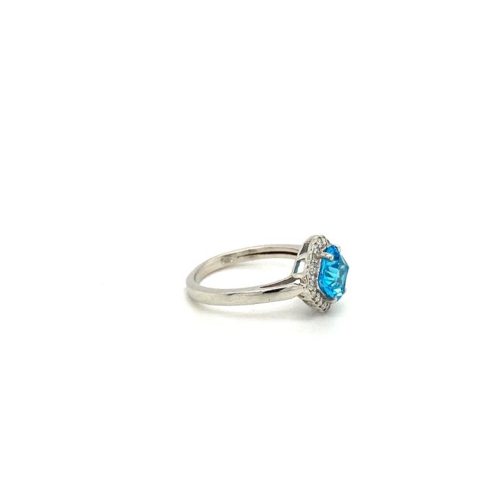 Blue Topaz Ring in 925 Sterling Silver | Save 33% - Rajasthan Living 6