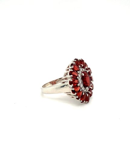 Garnet Ring in 925 Sterling Silver | Save 33% - Rajasthan Living 3