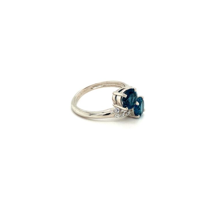 Blue Topaz Ring in 925 Sterling Silver | Save 33% - Rajasthan Living 6