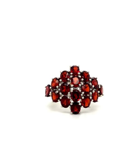 Garnet Ring in 925 Sterling Silver | Save 33% - Rajasthan Living