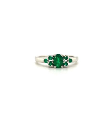 Emerald Ring in 925 Sterling Silver | Save 33% - Rajasthan Living 5