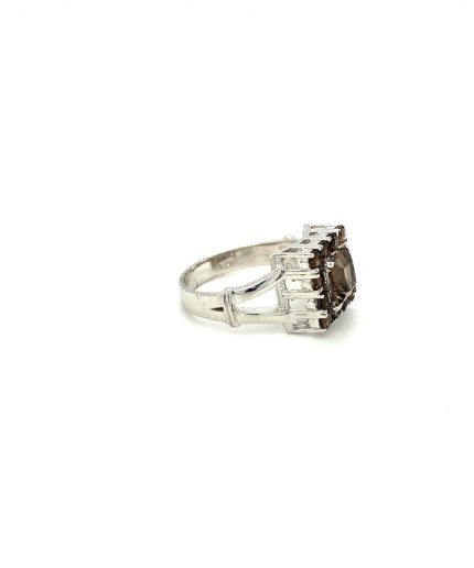 Smoky Topaz Ring in 925 Sterling Silver | Save 33% - Rajasthan Living 3