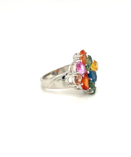 Multi Sapphire Ring in 925 Sterling Silver | Save 33% - Rajasthan Living 3